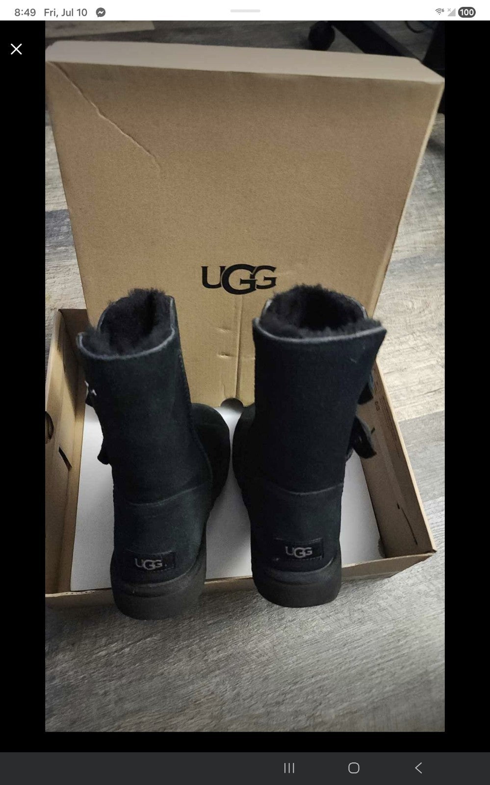 UGG boots size 9 womens black Marciella