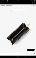 Michael Kors Jet Set Travel Saffiano Leather Three Quarter Zip Wallet Black NWT