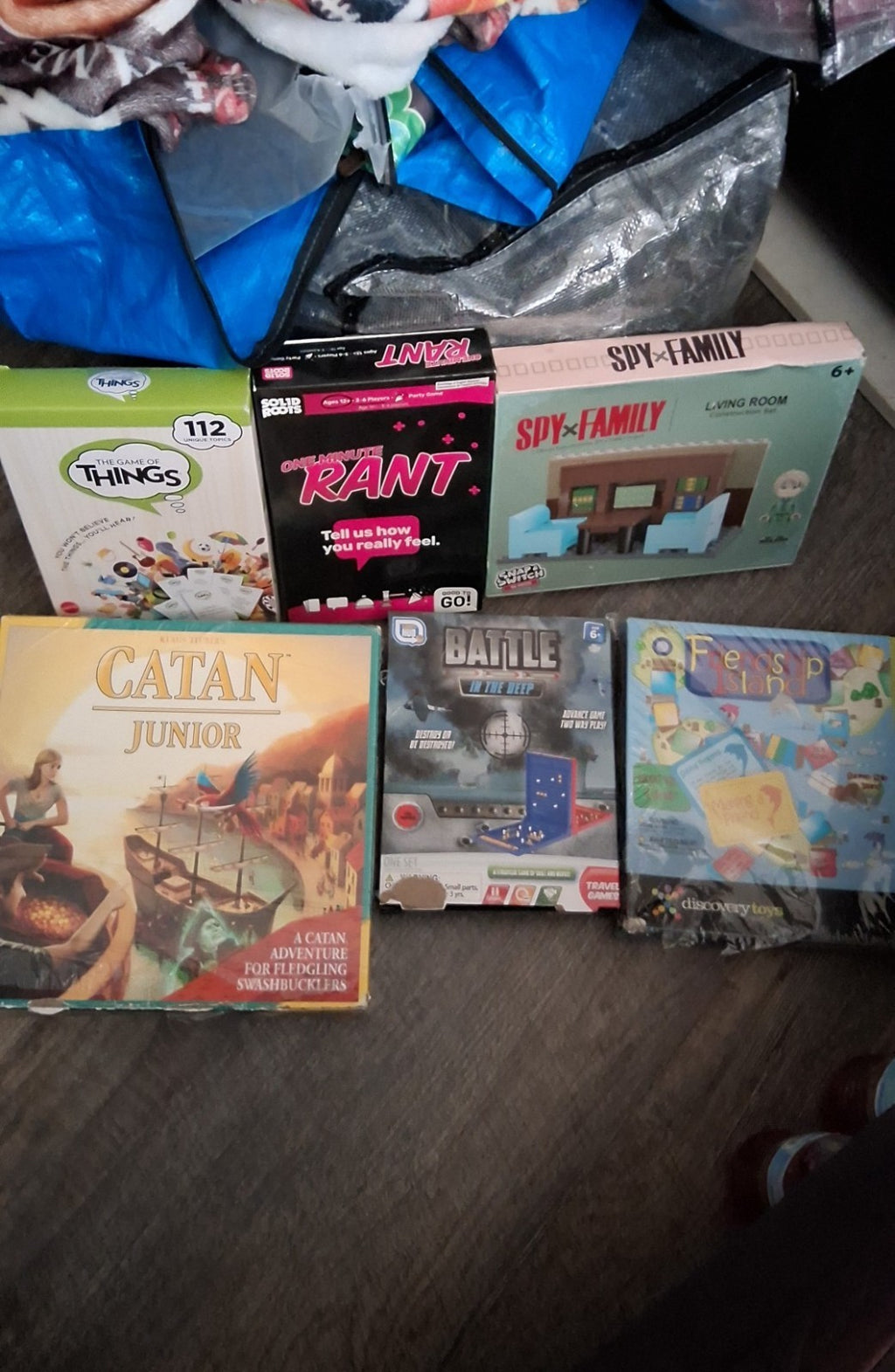 Bundle of 6 games. Catan Junior, Spy x Family, and Board Game Bundle