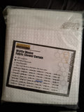 Barossa Design White Waffle Weave Shower Curtain 71x75 Inch