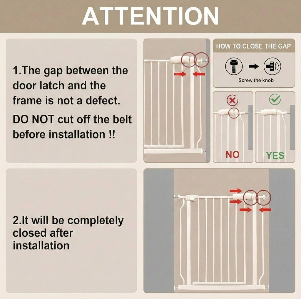 Extra Wide Baby Gate 85.8-104.5 Inch,  Safety Gate for Kids and Dogs #504