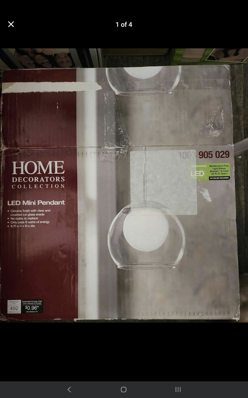 Home Decorators Collection 40Watt Equivalence Chrome Integrated LED Mini Pendant