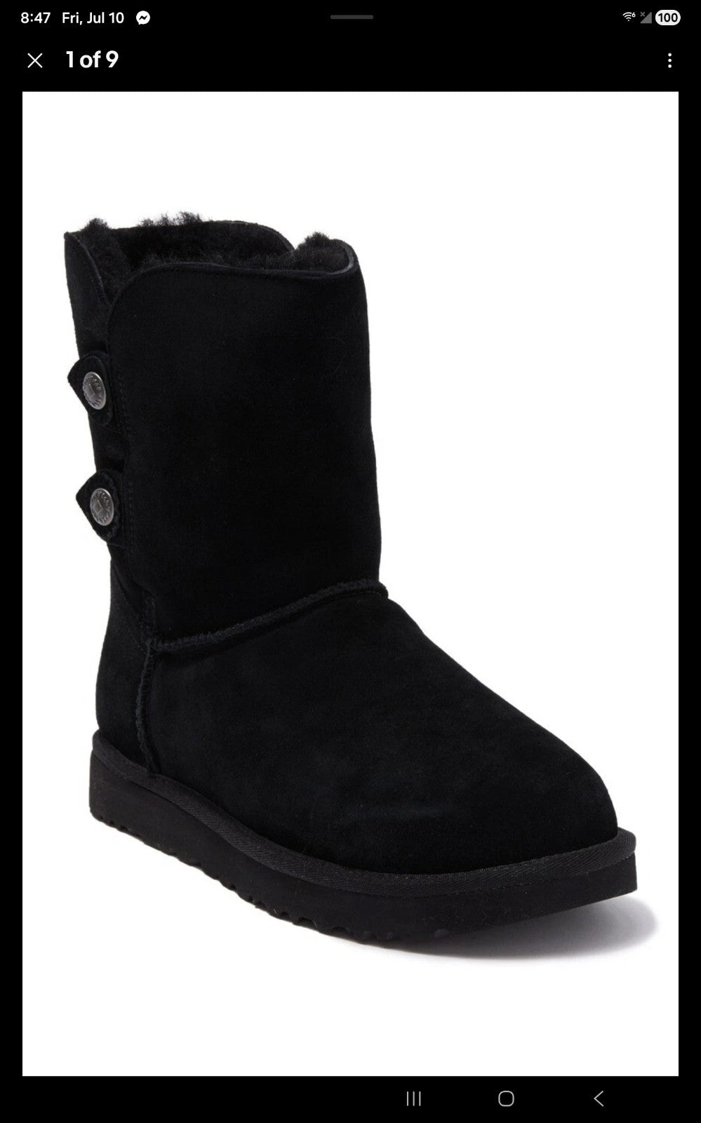 UGG boots size 9 womens black Marciella