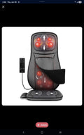 Snailax Shiatsu Back Massager Heat Adjustable Height Seat Cushion Massager Black