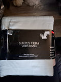 NEW Simply Vera Vera Wang Pima Cotton 600TC Sheet Set QUEEN