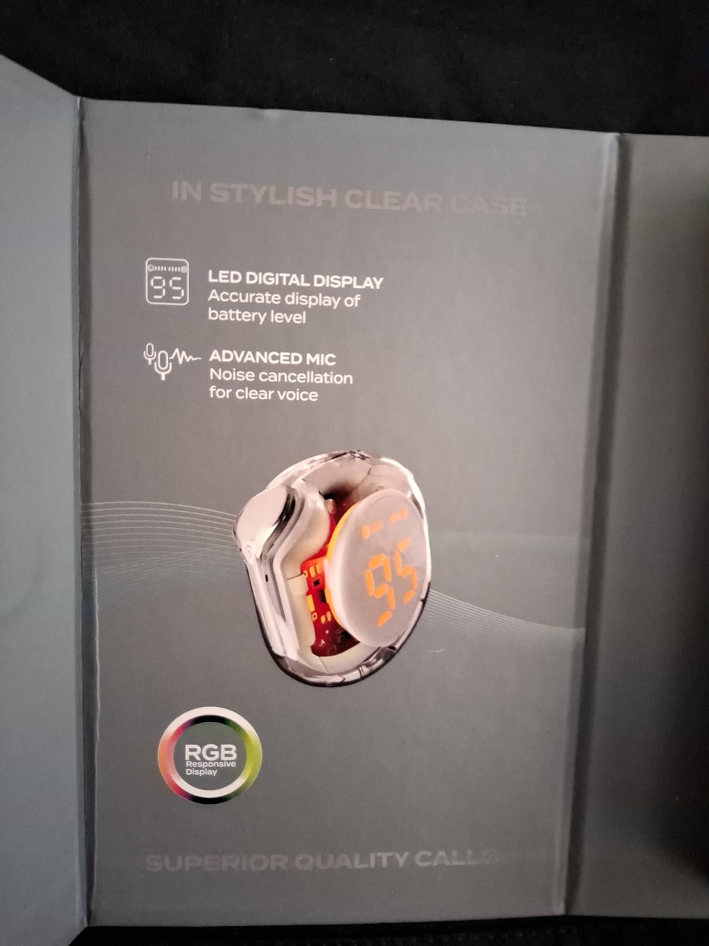 Acellories Gemstone Pro Supreme Sound Digital Display Bluetooth Earbuds