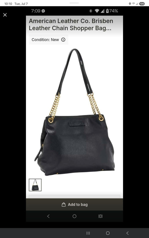 Magnetic snap at main entry, slip pocket with magnetic snap, chain strap, antiqu