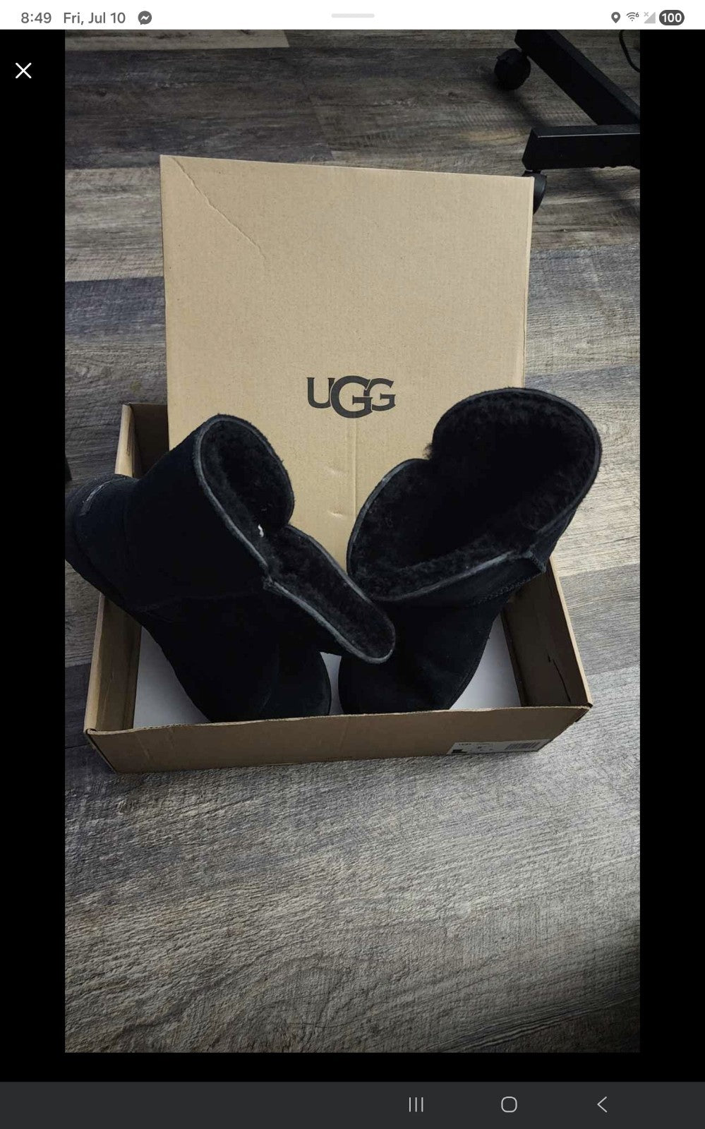 UGG boots size 9 womens black Marciella