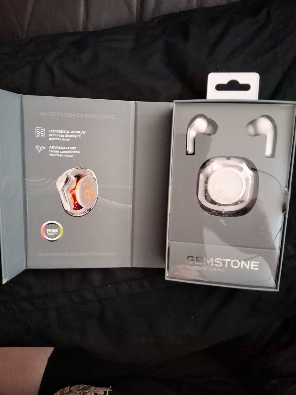 Acellories Gemstone Pro Supreme Sound Digital Display Bluetooth Earbuds