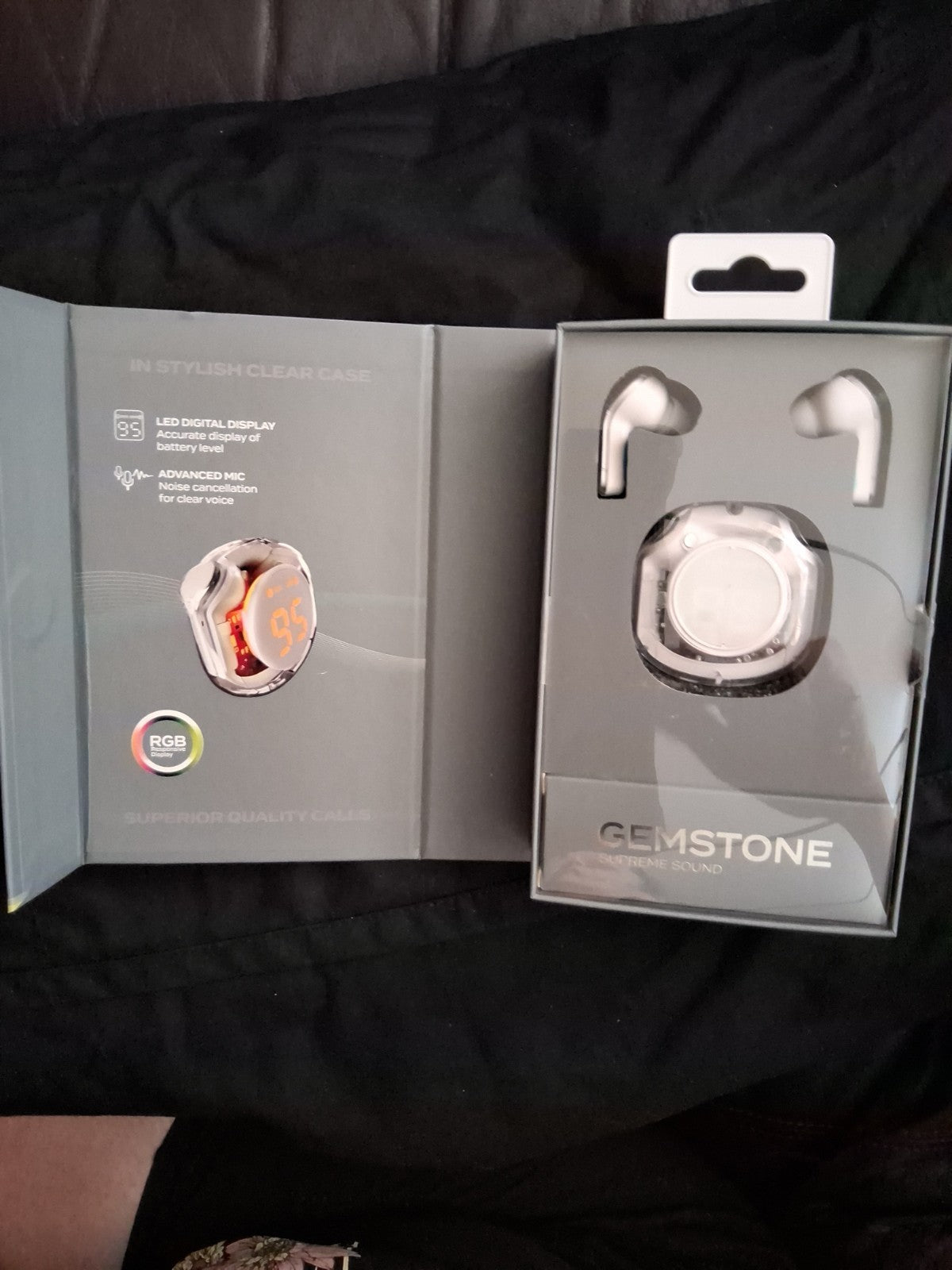 Acellories Gemstone Pro Supreme Sound Digital Display Bluetooth Earbuds