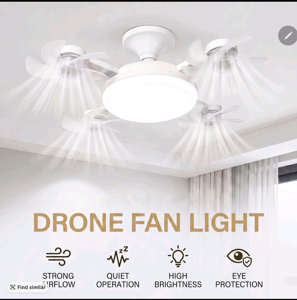 The Foldable LED Ceiling 4 Fan Light with Remote Control