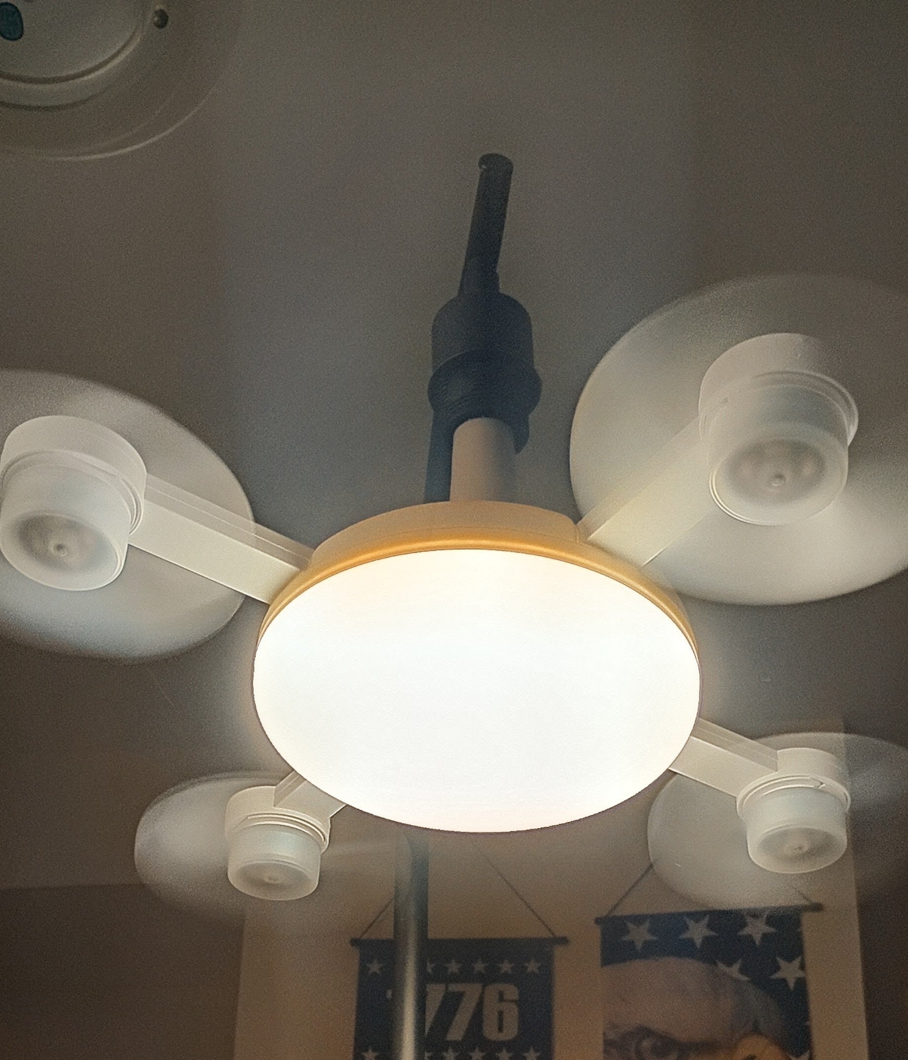 The Foldable LED Ceiling 4 Fan Light with Remote Control