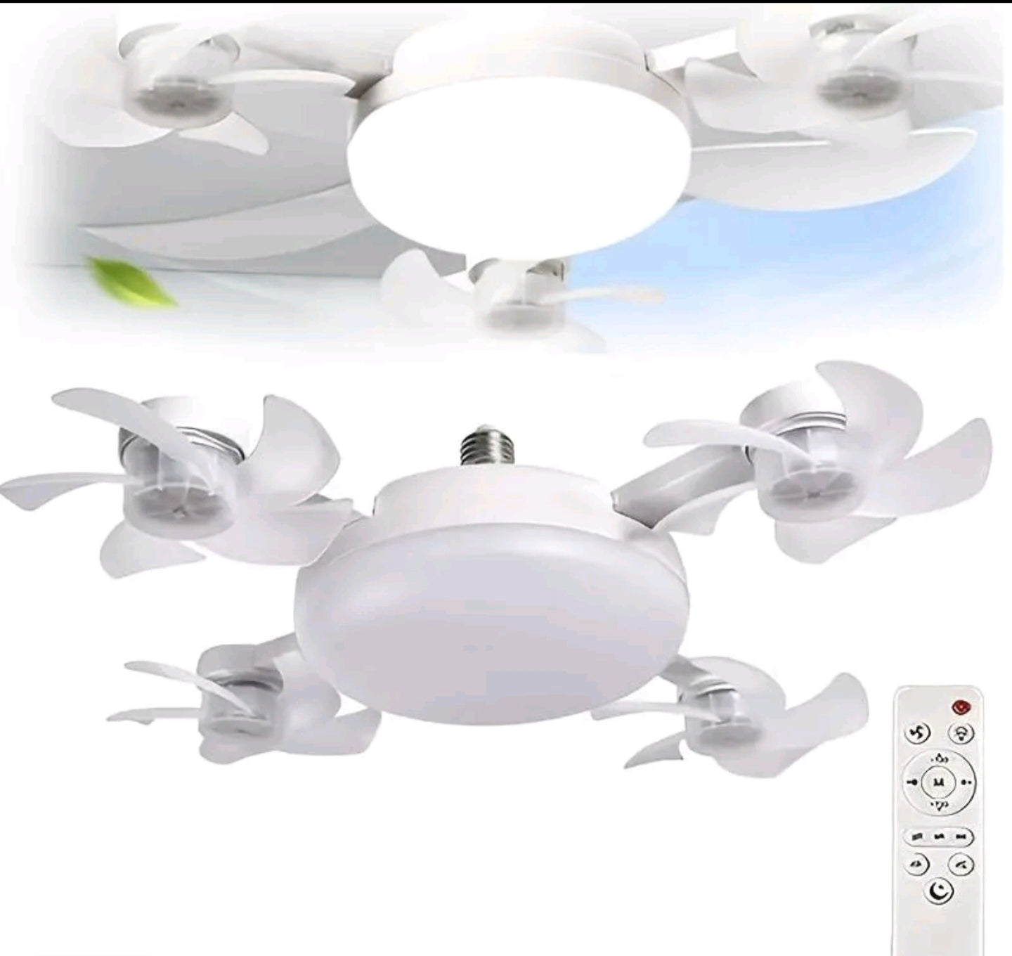 The Foldable LED Ceiling 4 Fan Light with Remote Control